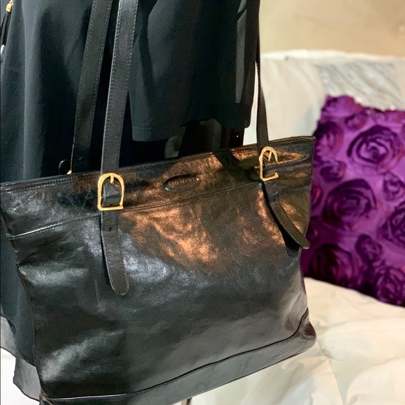 Oroton Bags Oroton Sydney Genuine Leather Worklaptop Bag Poshmark